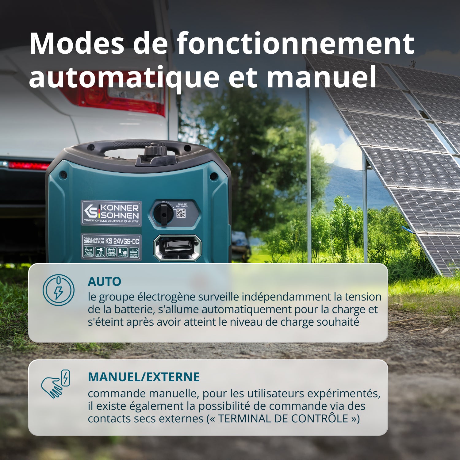 Generatore a Tensione Costante KS 24VGS-DC con Sistema a Doppio Carburante