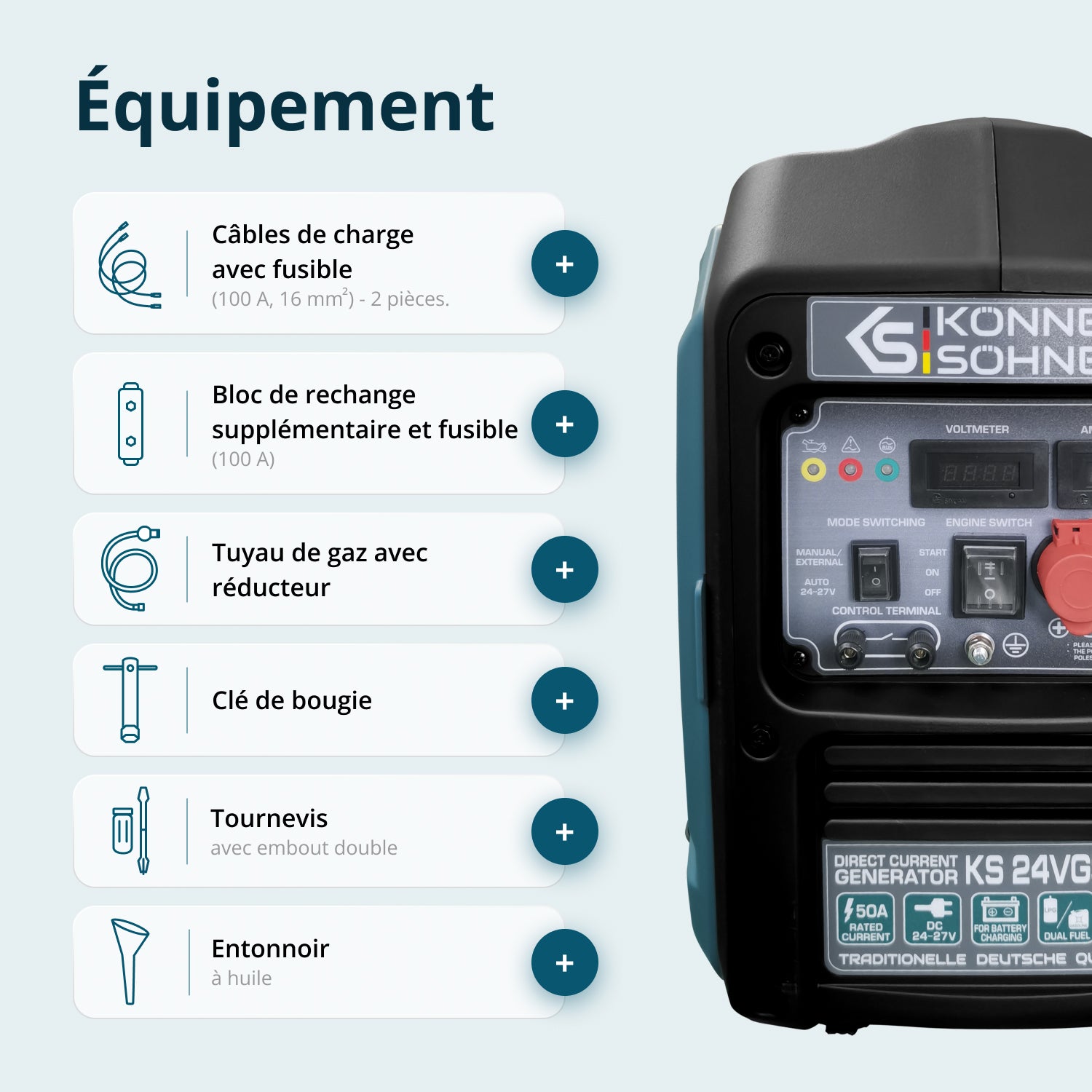 Generatore a Tensione Costante KS 24VGS-DC con Sistema a Doppio Carburante