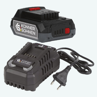 Batterie 20V 2Ah et chargeur 20V 2,4A inclus