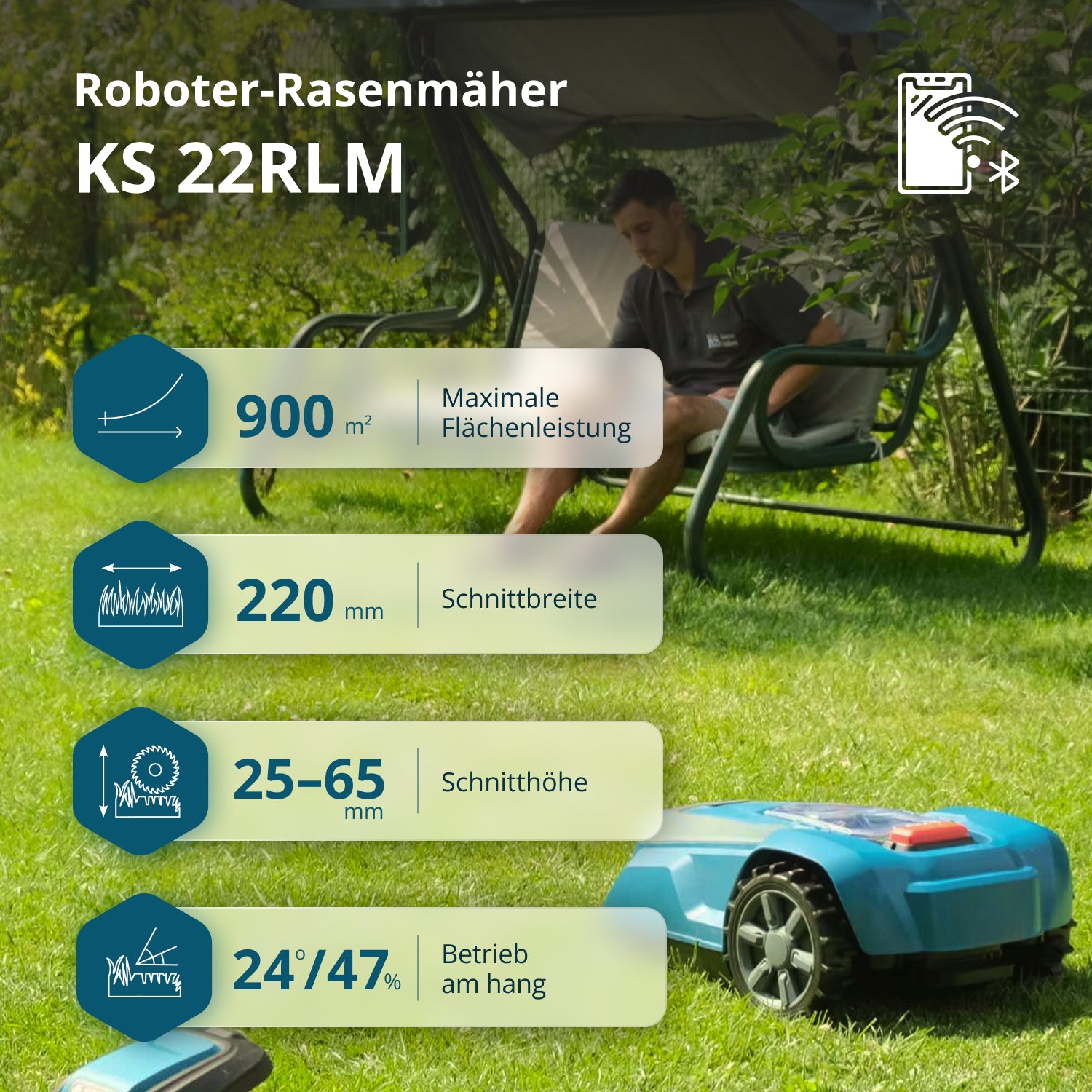 Roboter-Rasenmäher KS 22RLM (B-Ware Sehr gut)
