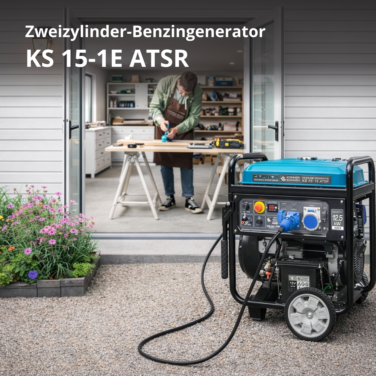 Benzin-Generator "Könner & Söhnen" KS 15-1E ATSR