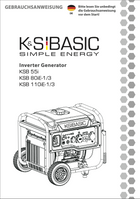 Inverter Generator KSB 55i, KSB 80iE-1/3, KSB 110iE-1/3