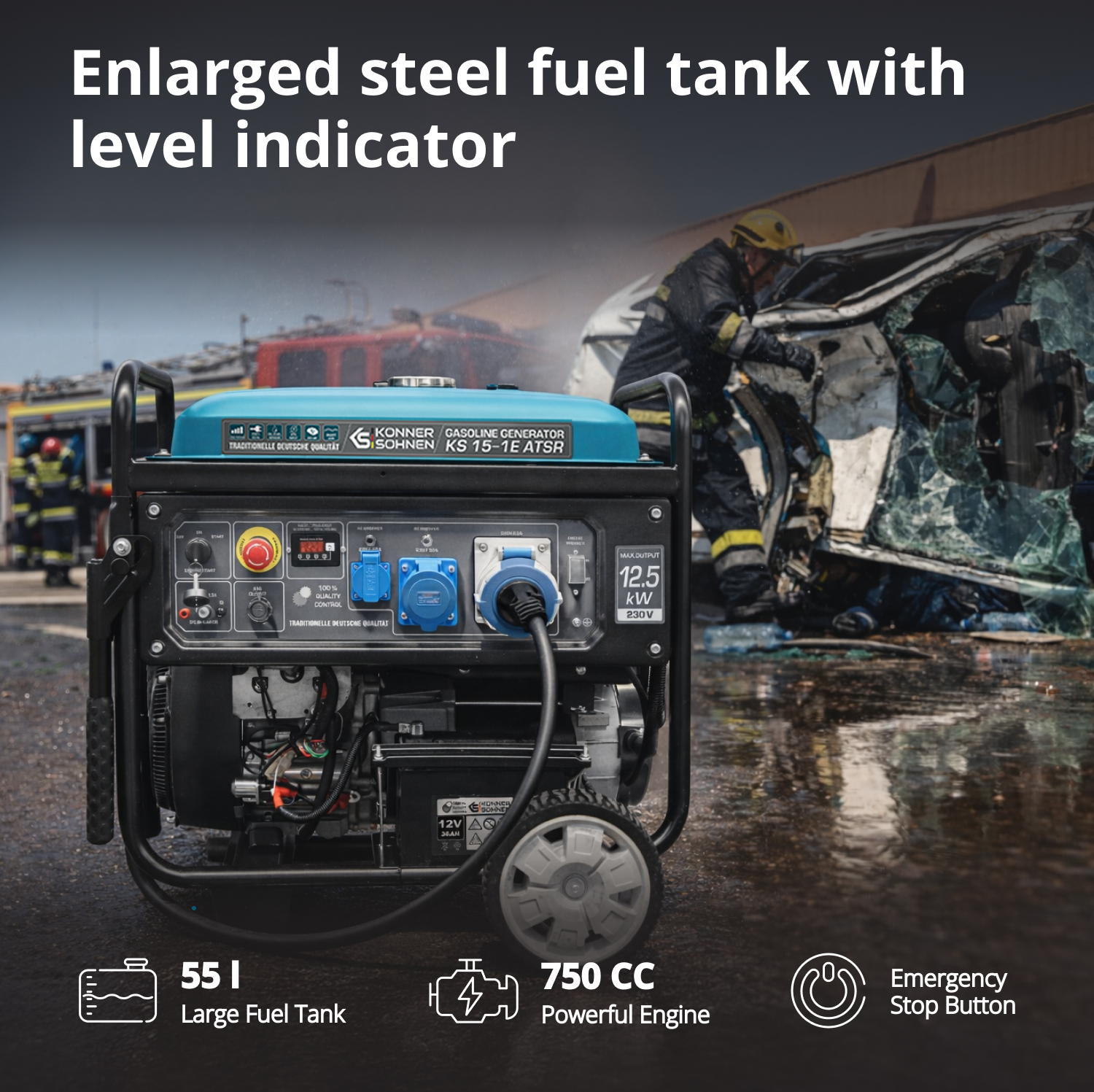 Gasoline generator "Könner & Söhnen" KS 15-1E ATSR