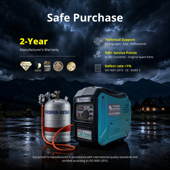 LPG/gasoline inverter generator KS 2000iG S
