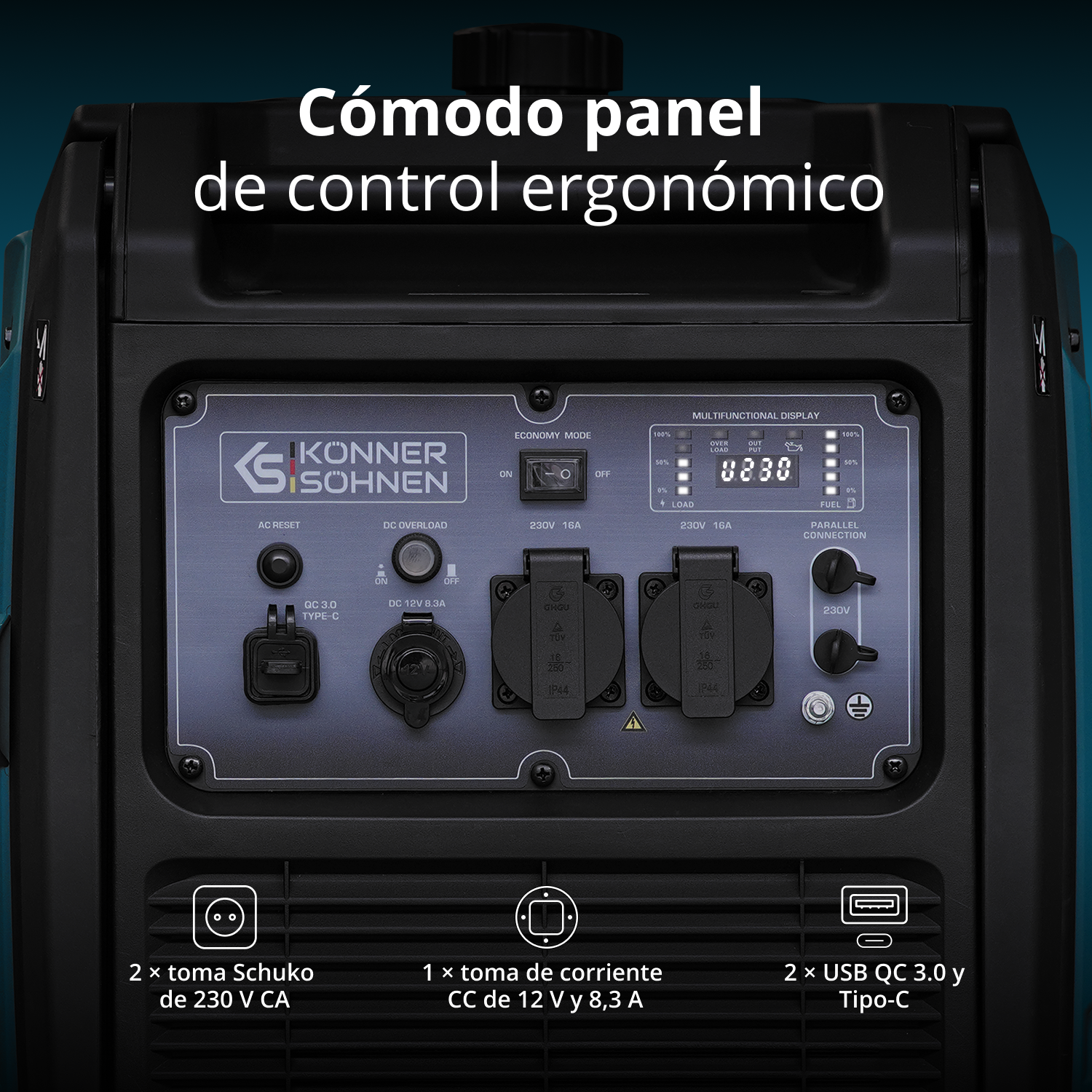 Generador inverter híbrido de gas/gasolina KS 4000iEG S