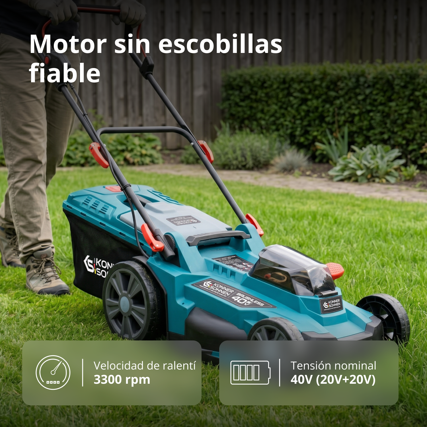 Kit promocional para el cuidado del césped KS 43LM-BCT40V-SET