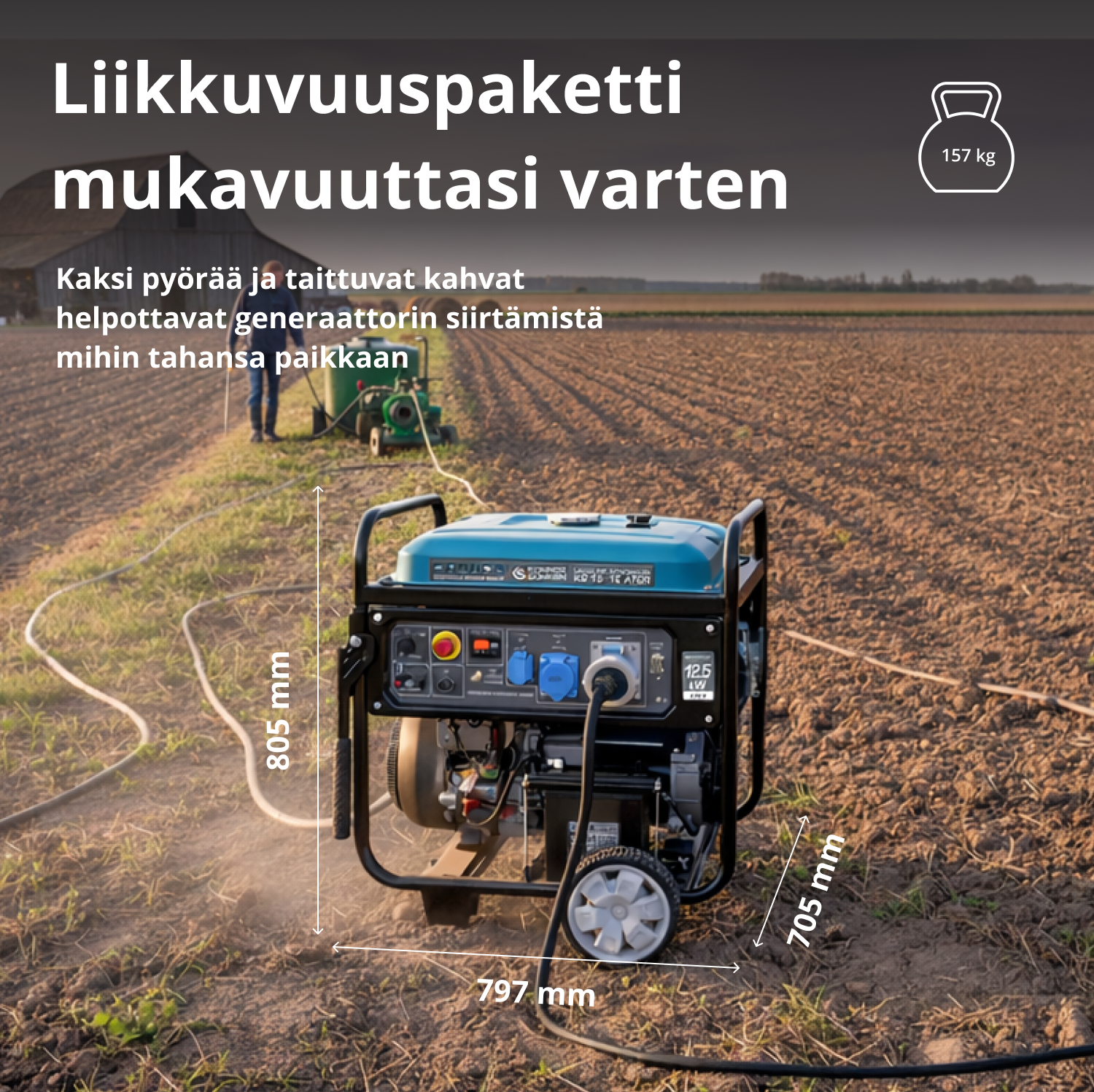 Bensiinikäyttöinen generaattori 'Könner & Söhnen' KS 15-1E ATSR