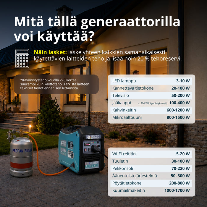 LPG/bensiini-invertterigeneraattori KS 2000iG S