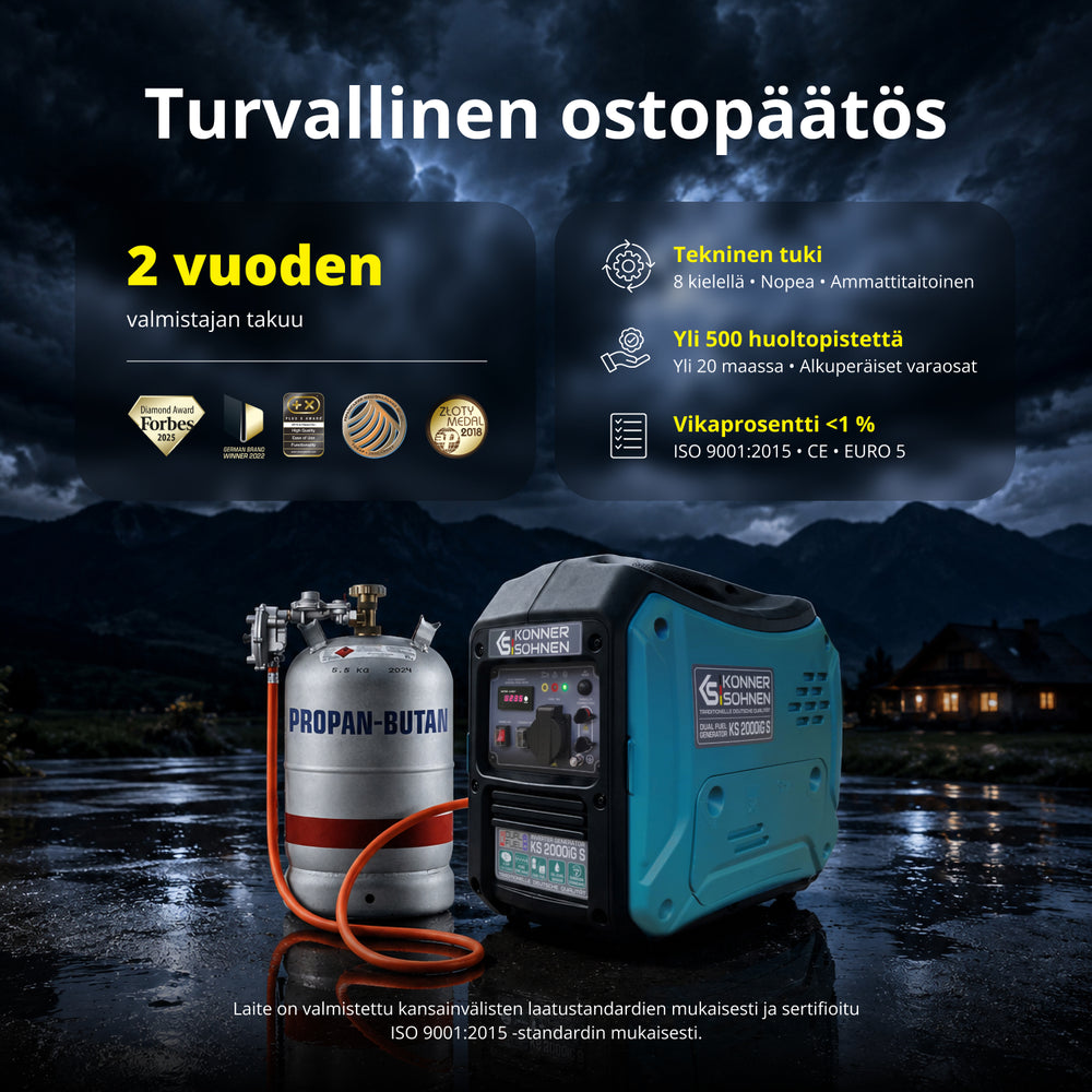 LPG/bensiini-invertterigeneraattori KS 2000iG S