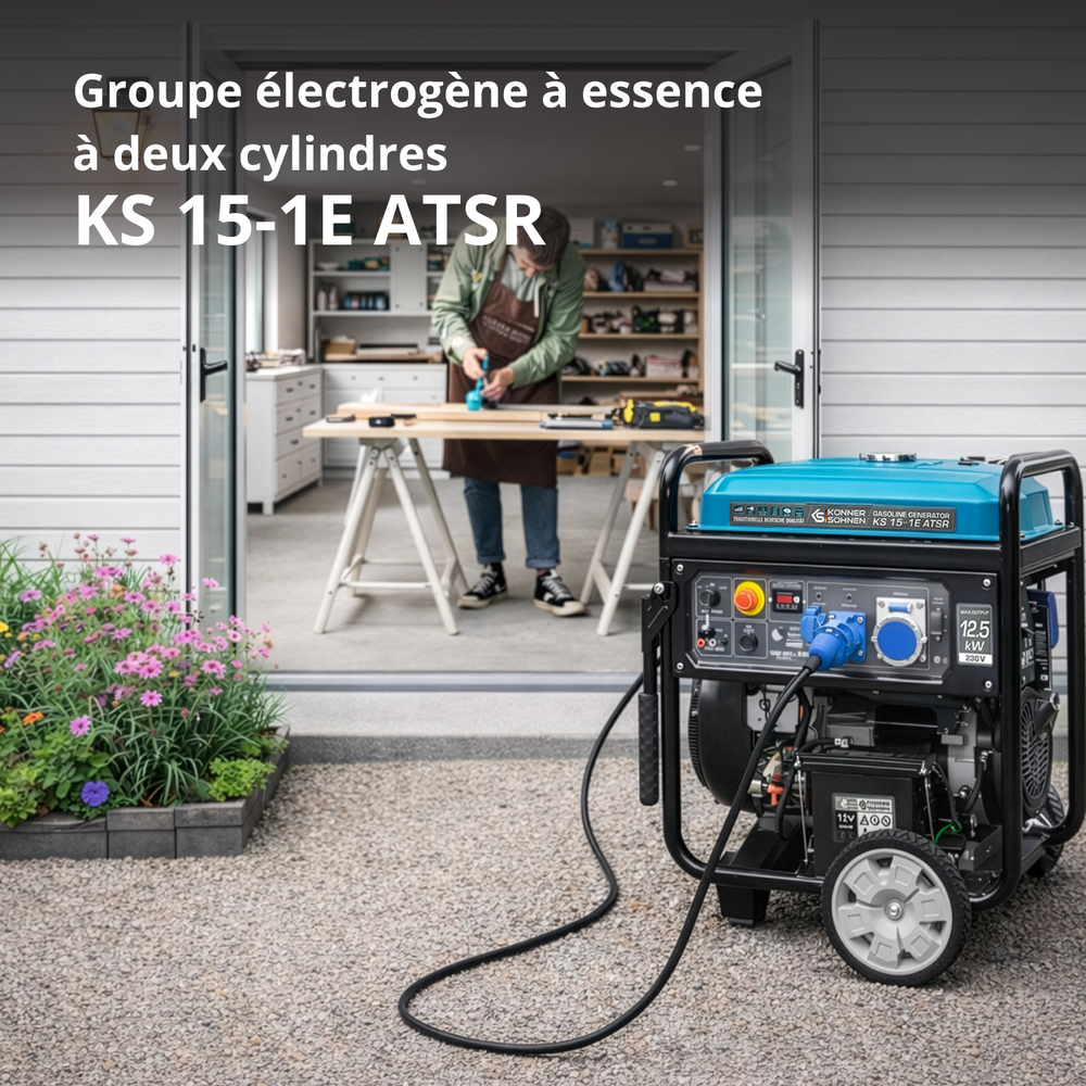 Benzinski generator „Könner & Söhnen“ KS 15-1E ATSR