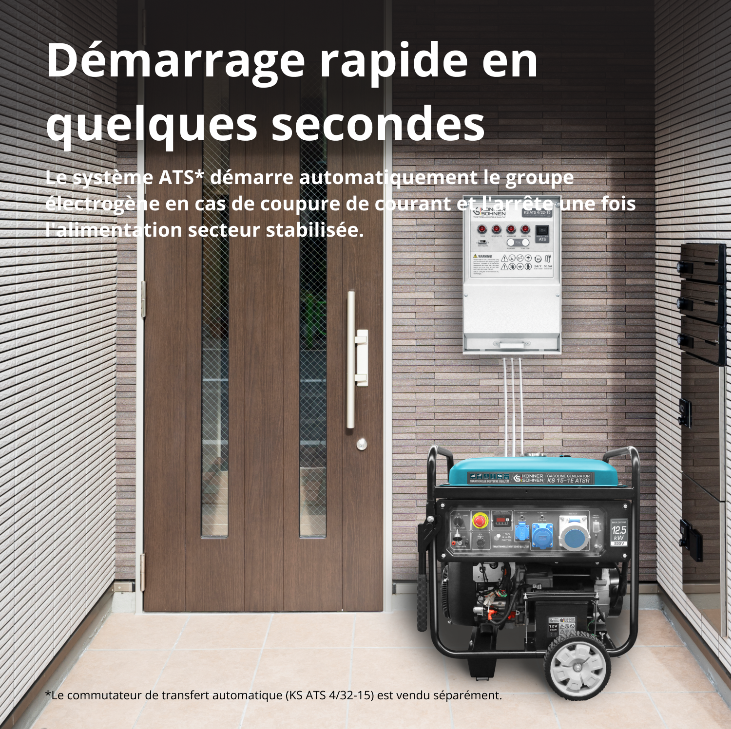 Benzingenerátor „Könner & Söhnen” KS 15-1E ATSR