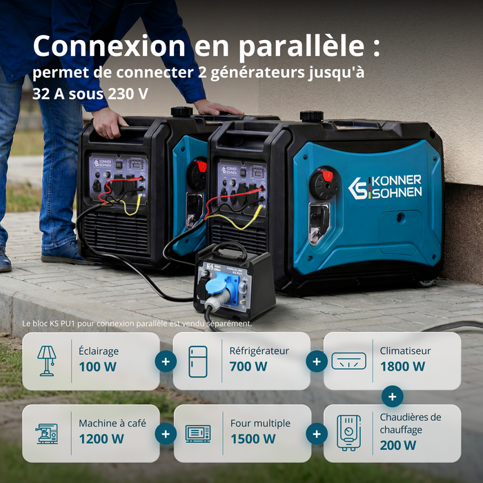 Invertorový generátor na LPG/benzín KS 4000iEG S