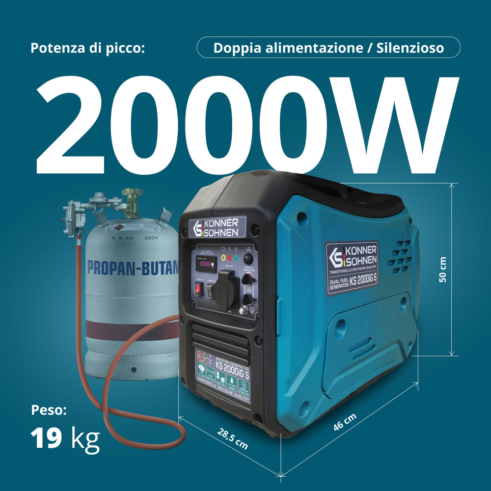 Generatore inverter GPL/benzina KS 2000iG S