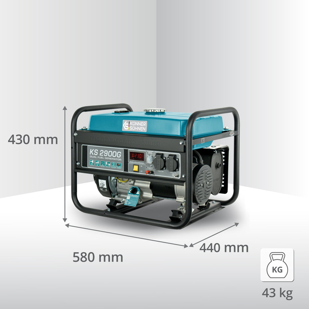 LPG/Benzin-Generator "Könner & Söhnen" KS 2900G
