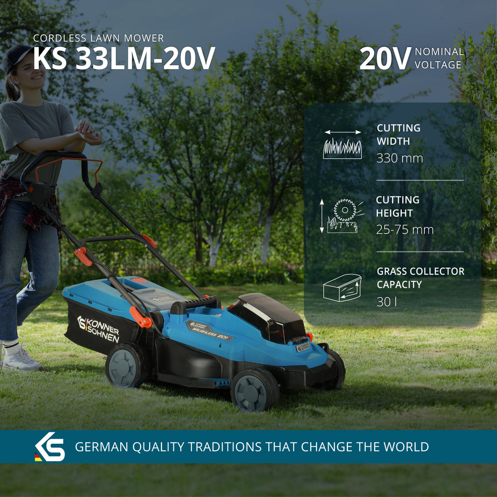 Kampanjpaket för gräsmatteskötsel KS 33LM-BCT20V-SET