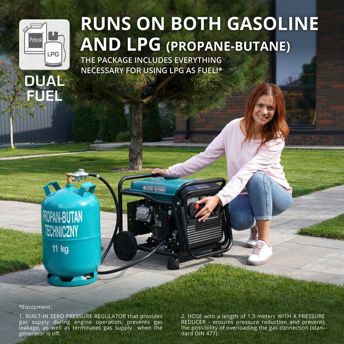 Generator cu inverter pe GPL/benzină KS 4100iEG
