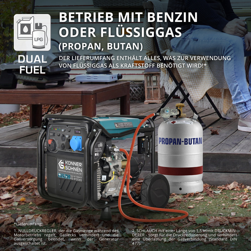 LPG/Benzin-Inverter-Generator KS 8100iEG