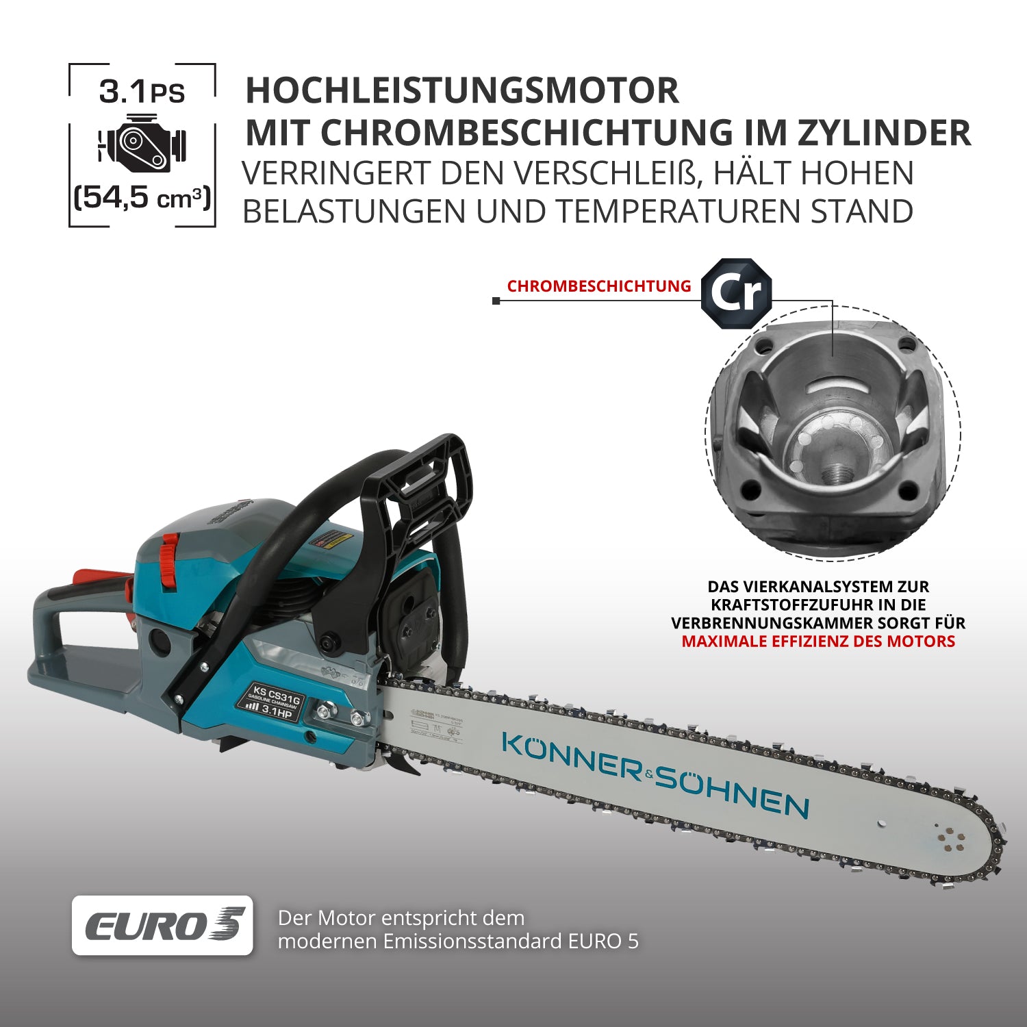 Benzin-Kettensäge KS CS31G-20