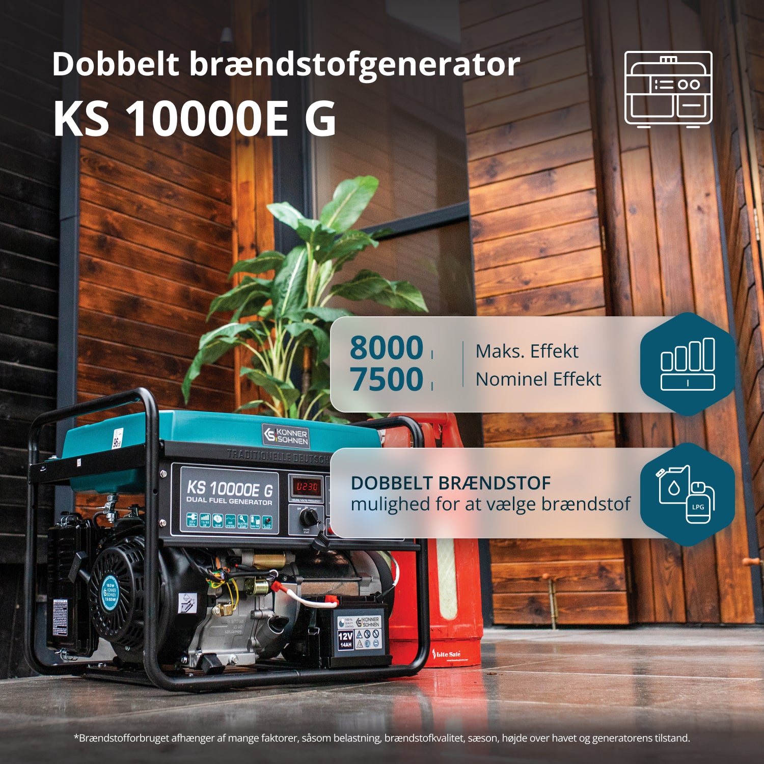 LPG/Benzin Generator "Könner & Söhnen" KS 10000E G