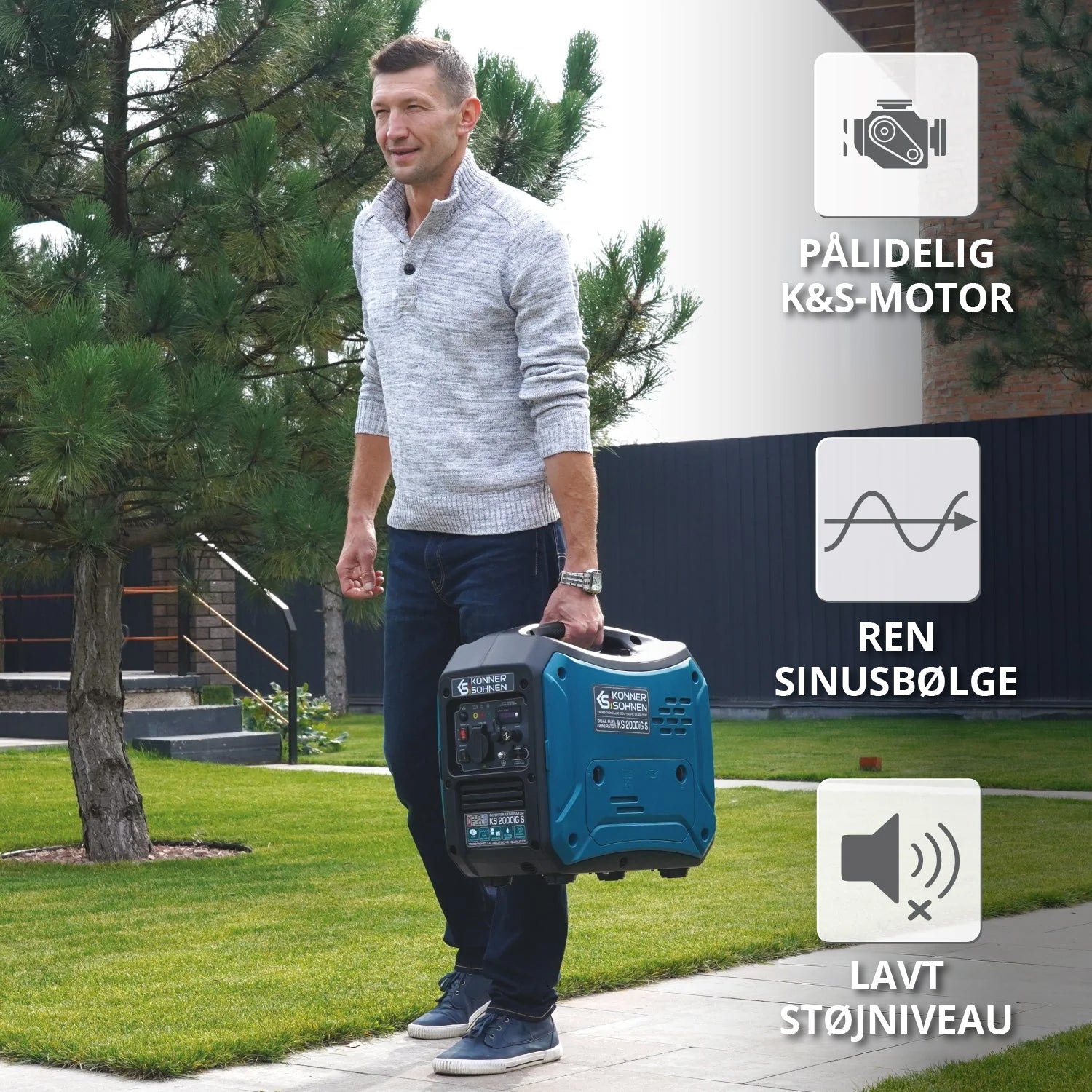 LPG/benzin inverter generator KS 2000iG S