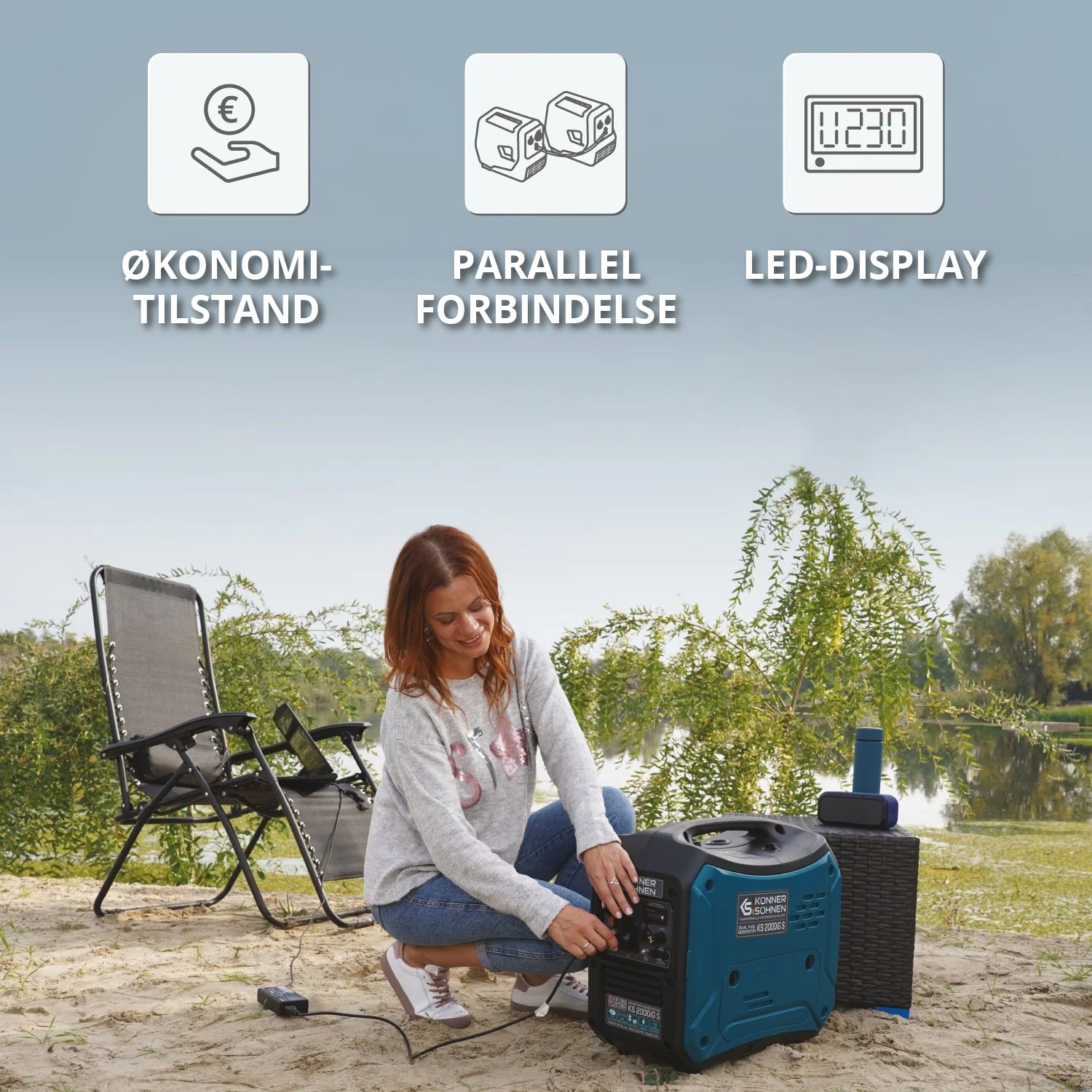 LPG/benzin inverter generator KS 2000iG S