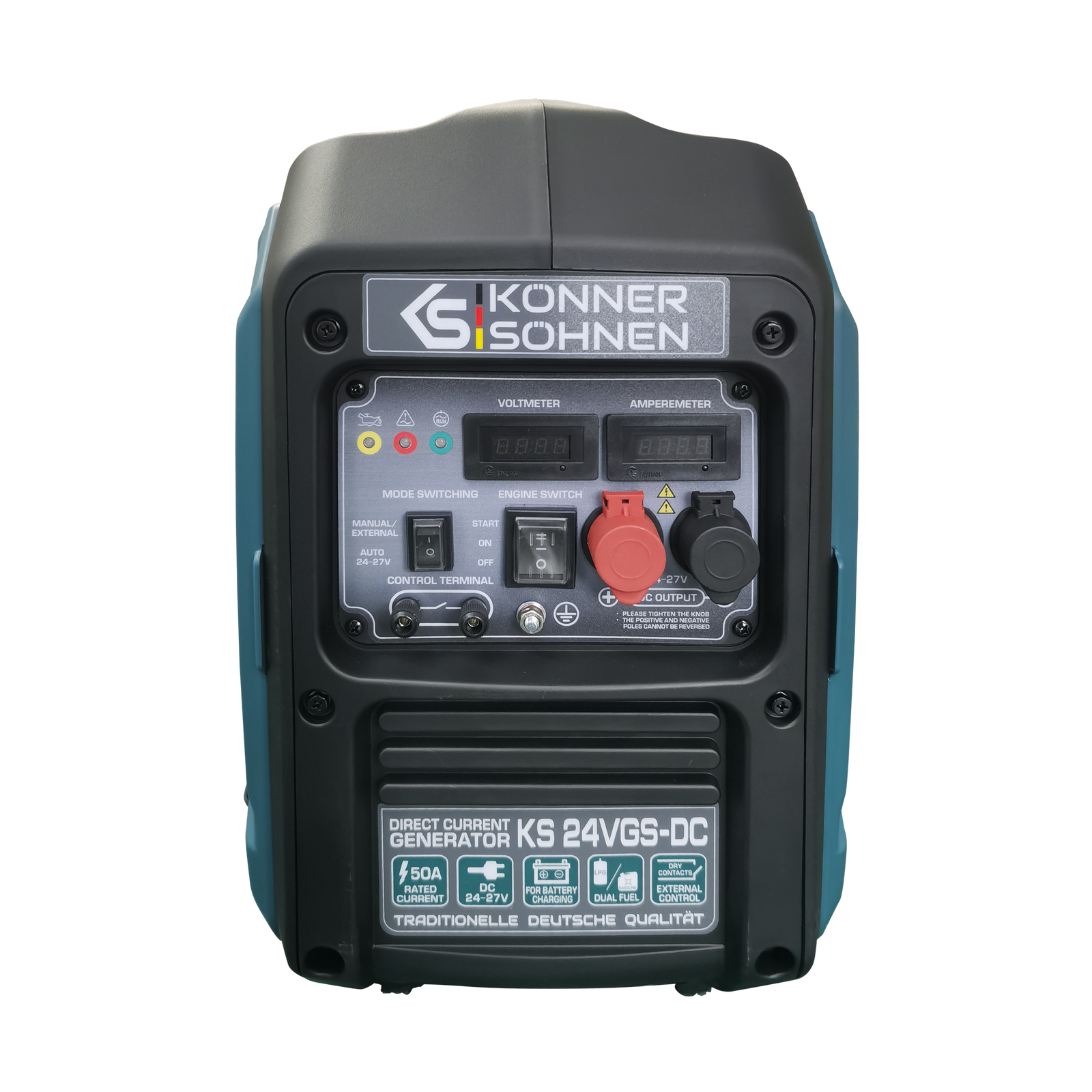 Generador de corriente continua con sistema dual de combustible KS 24VGS-DC