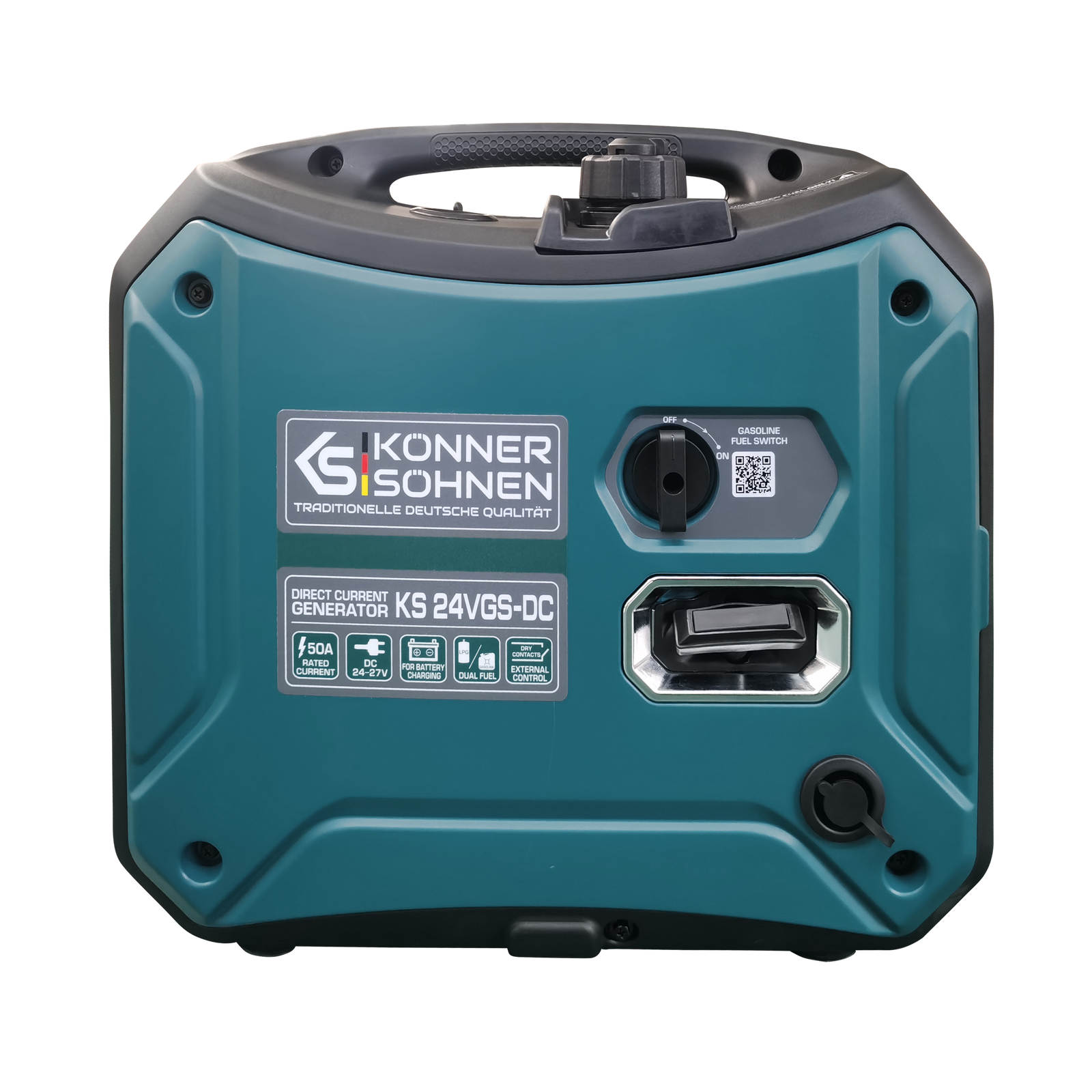 Generador de corriente continua con sistema dual de combustible KS 24VGS-DC