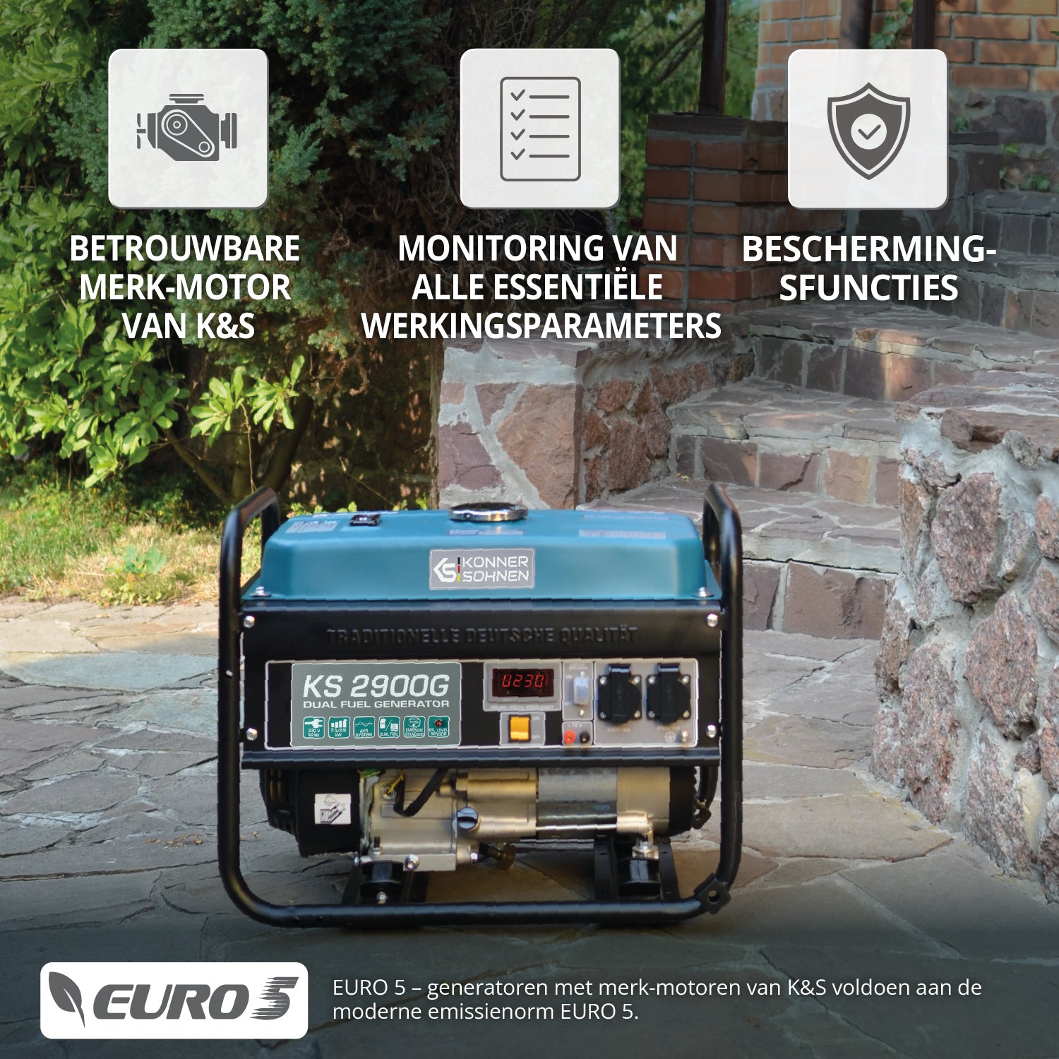 LPG/benzinegenerator "Könner & Söhnen" KS 2900G
