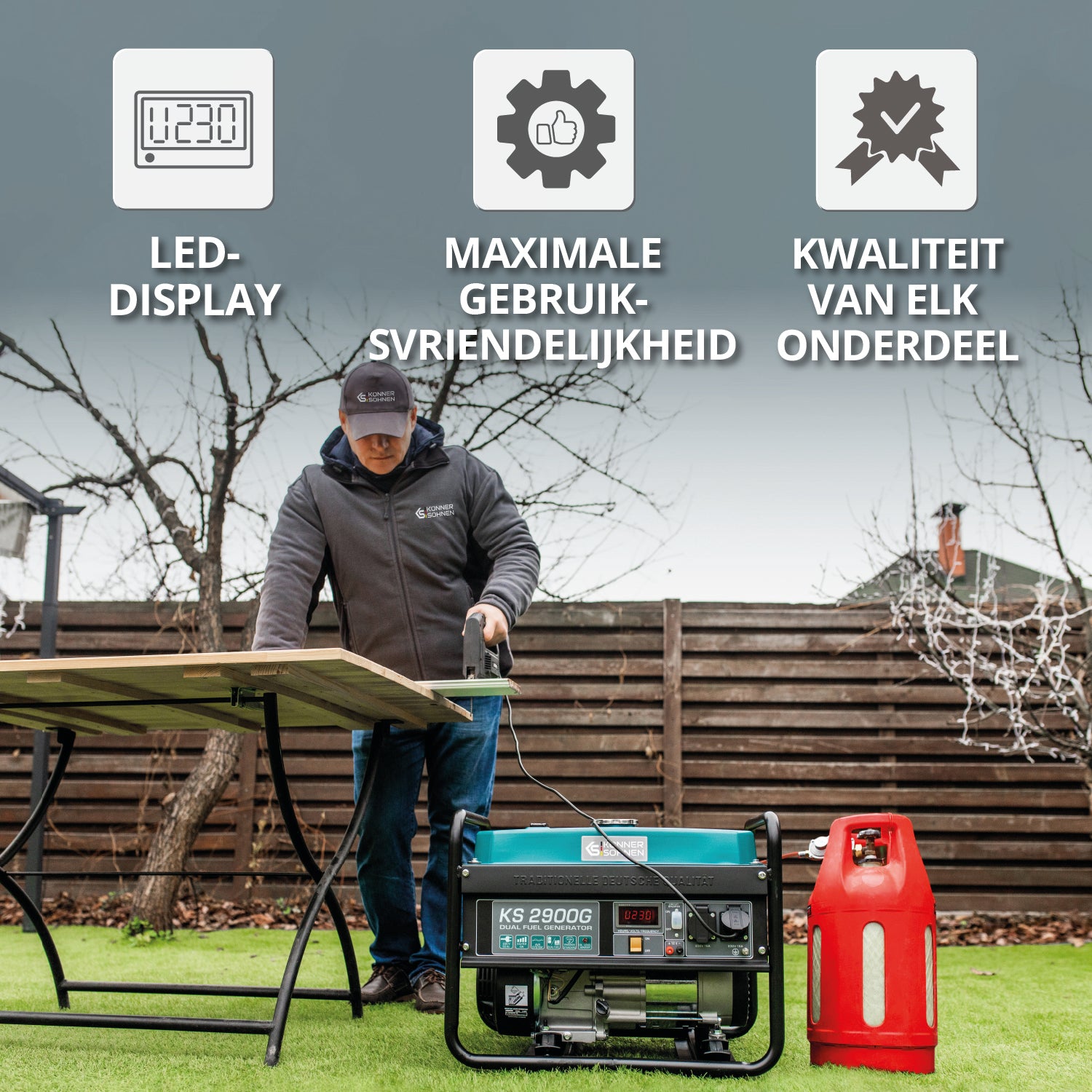 LPG/benzinegenerator "Könner & Söhnen" KS 2900G