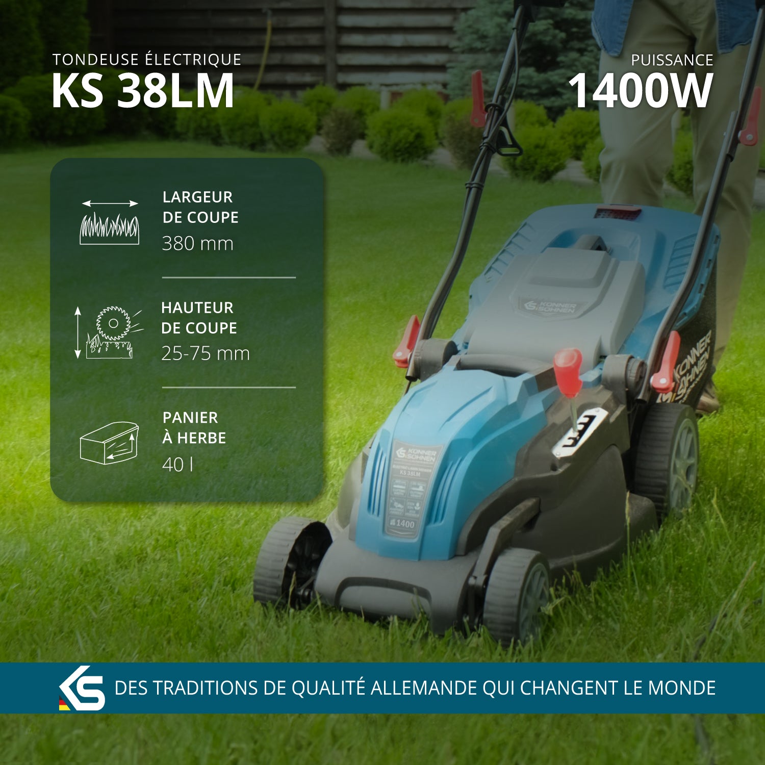 Elektrisk plæneklipper KS 38LM