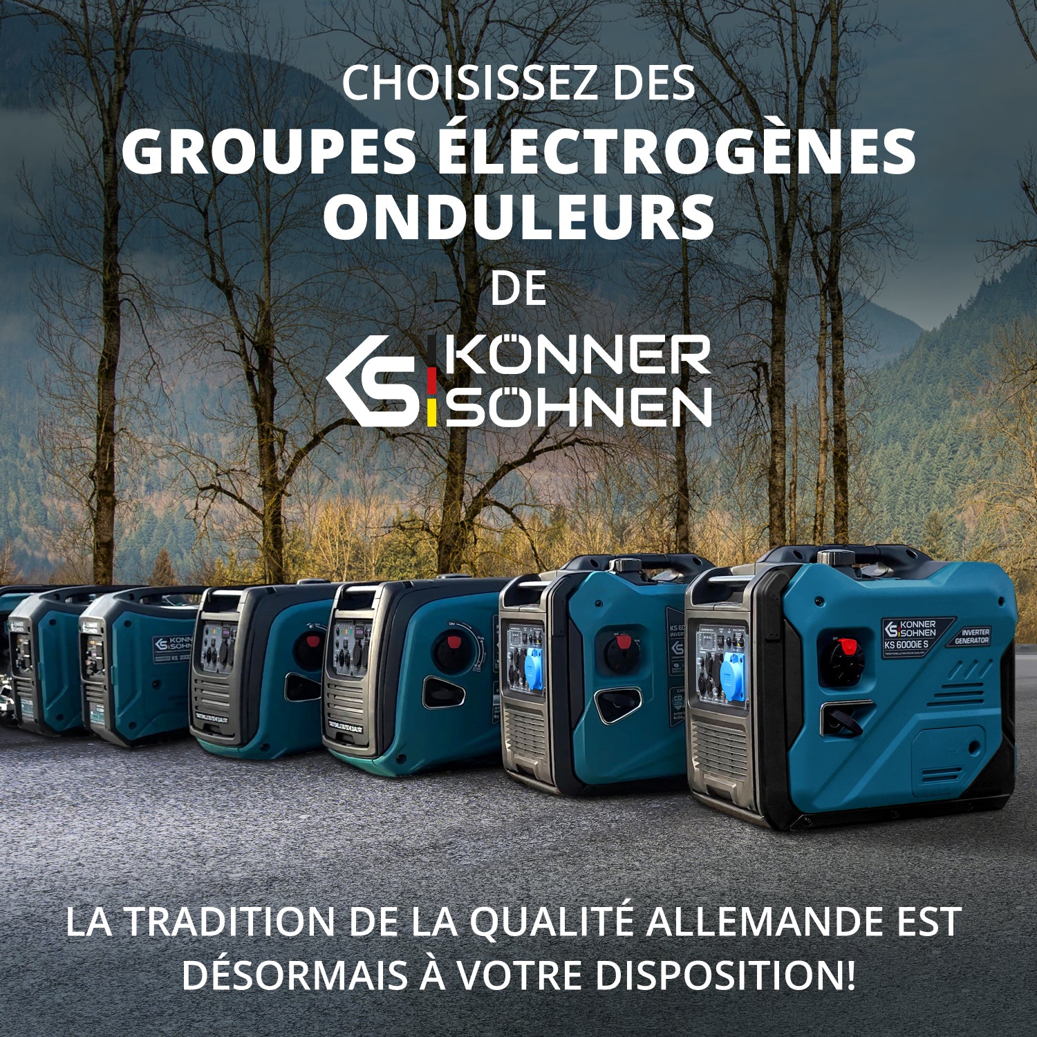 Groupe électrogène-onduleur dans la boîte anti-bruit KS 4000iE S ATS