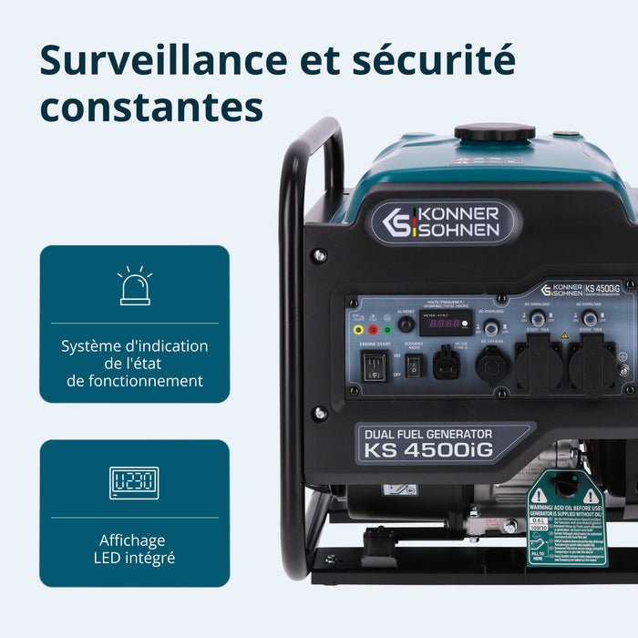 Gerador Inversor a Duplo Combustível KS 4500iG