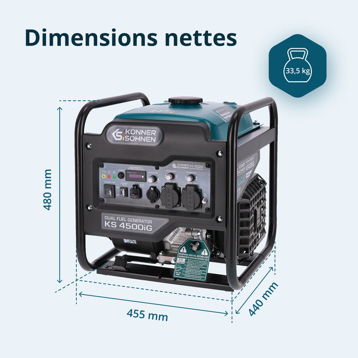 Gerador Inversor a Duplo Combustível KS 4500iG