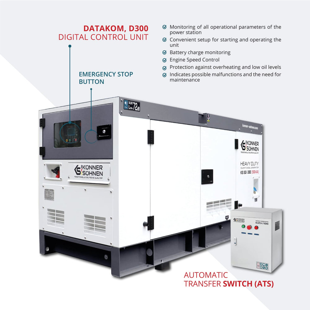 Dieselová třífázová elektrárna KS 50-3BE