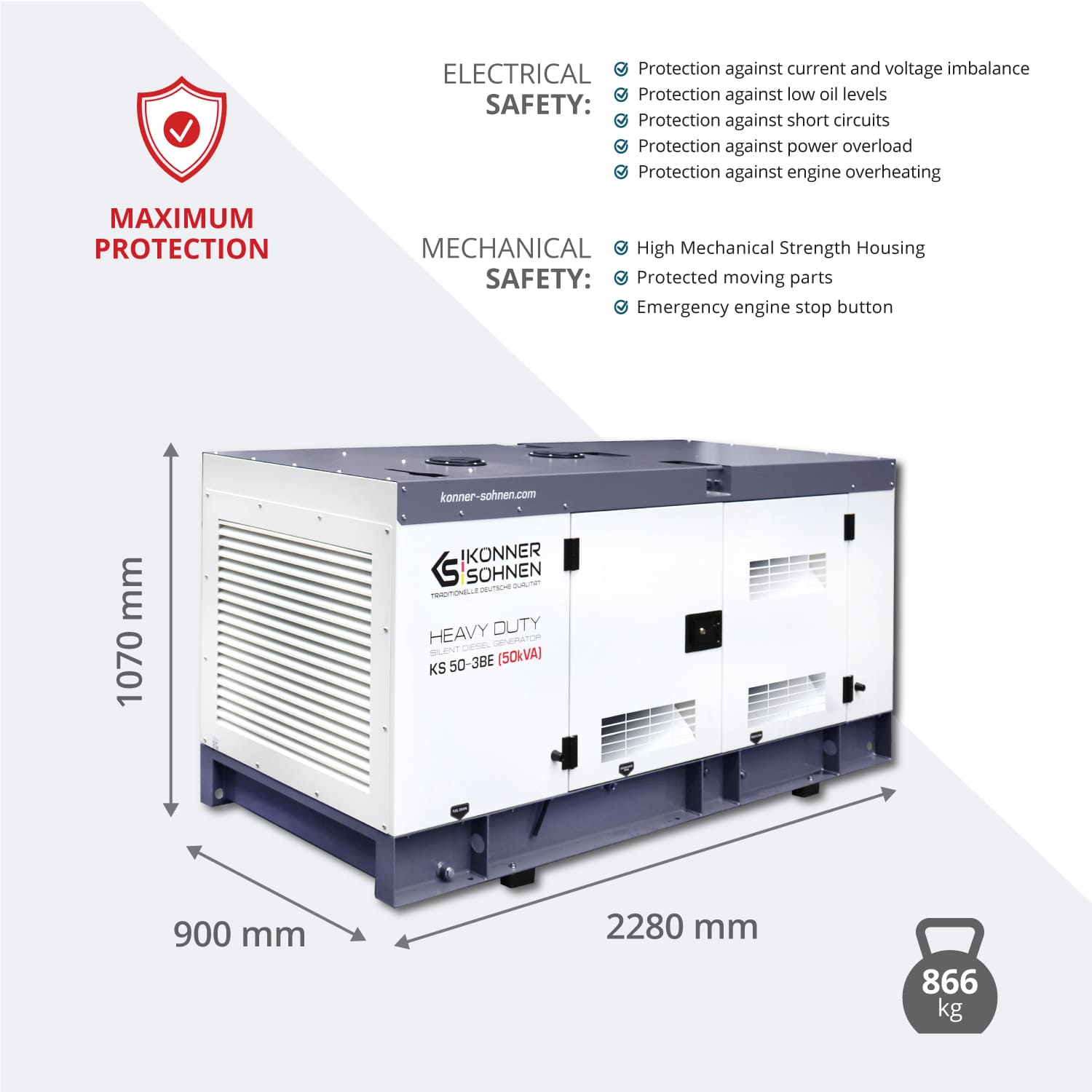 gerador trifásico KS 50-3BE