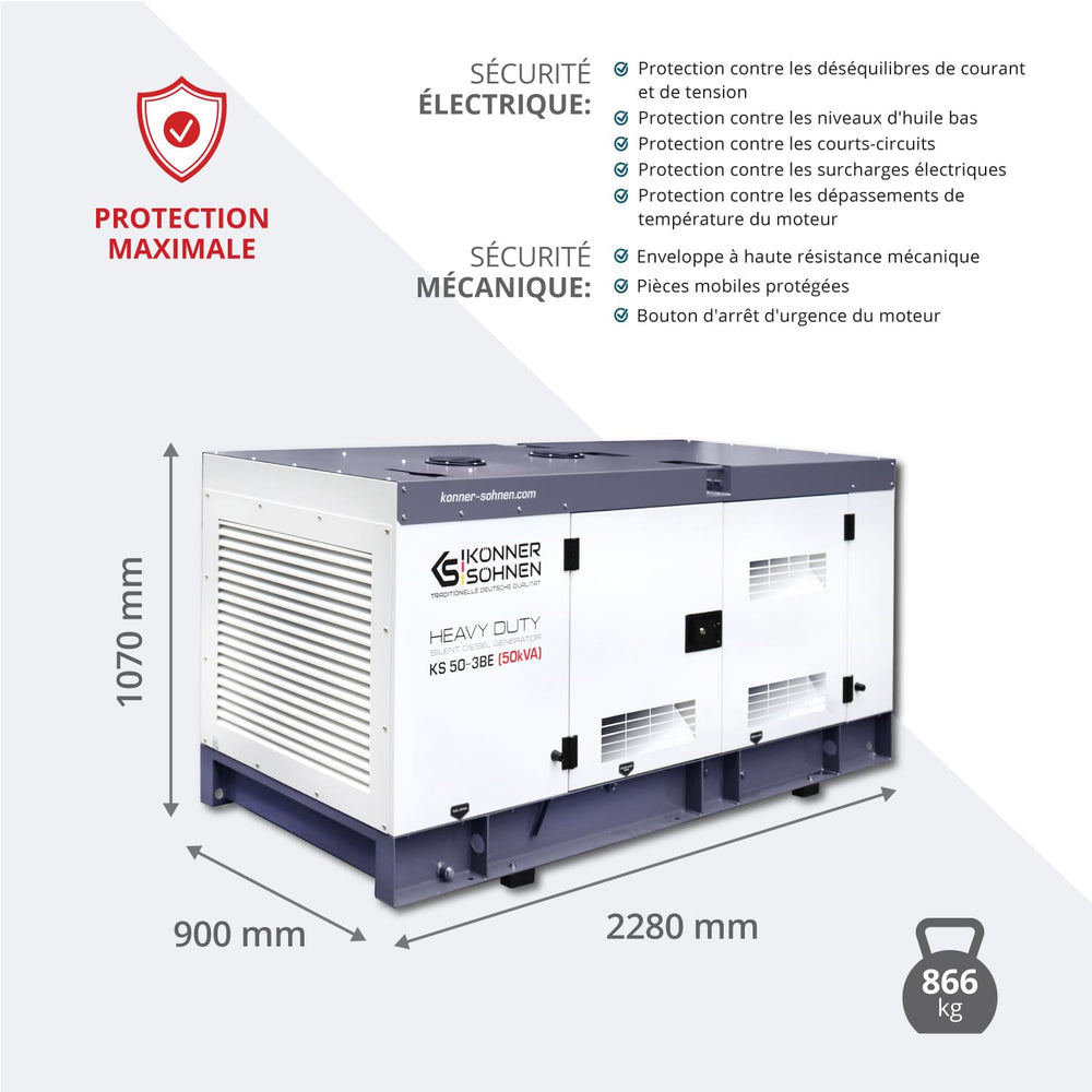 3be Groupe électrogène triphasé KS 50-3BE - Acheter en ligne en France ...