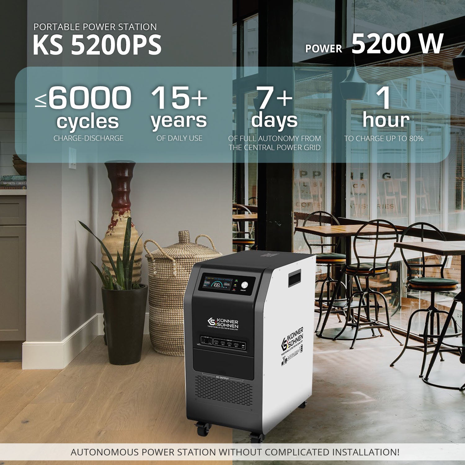 Stație de alimentare portabilă KS 5200PS