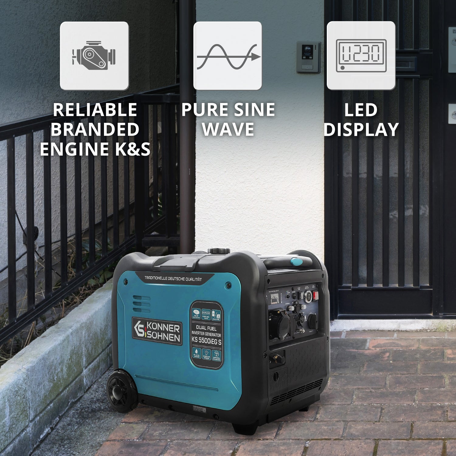 LPG/gasoline inverter generator KS 5500iEG S (Refurbished Good)