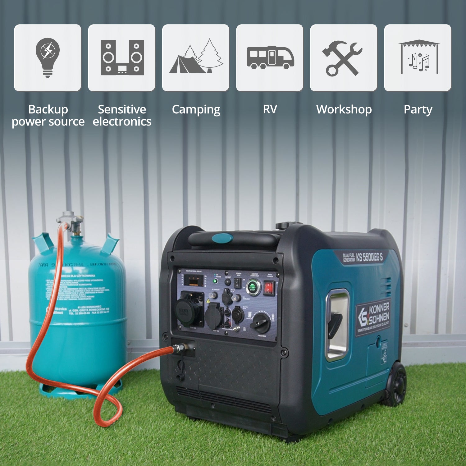 LPG/gasoline inverter generator KS 5500iEG S (Refurbished Good)