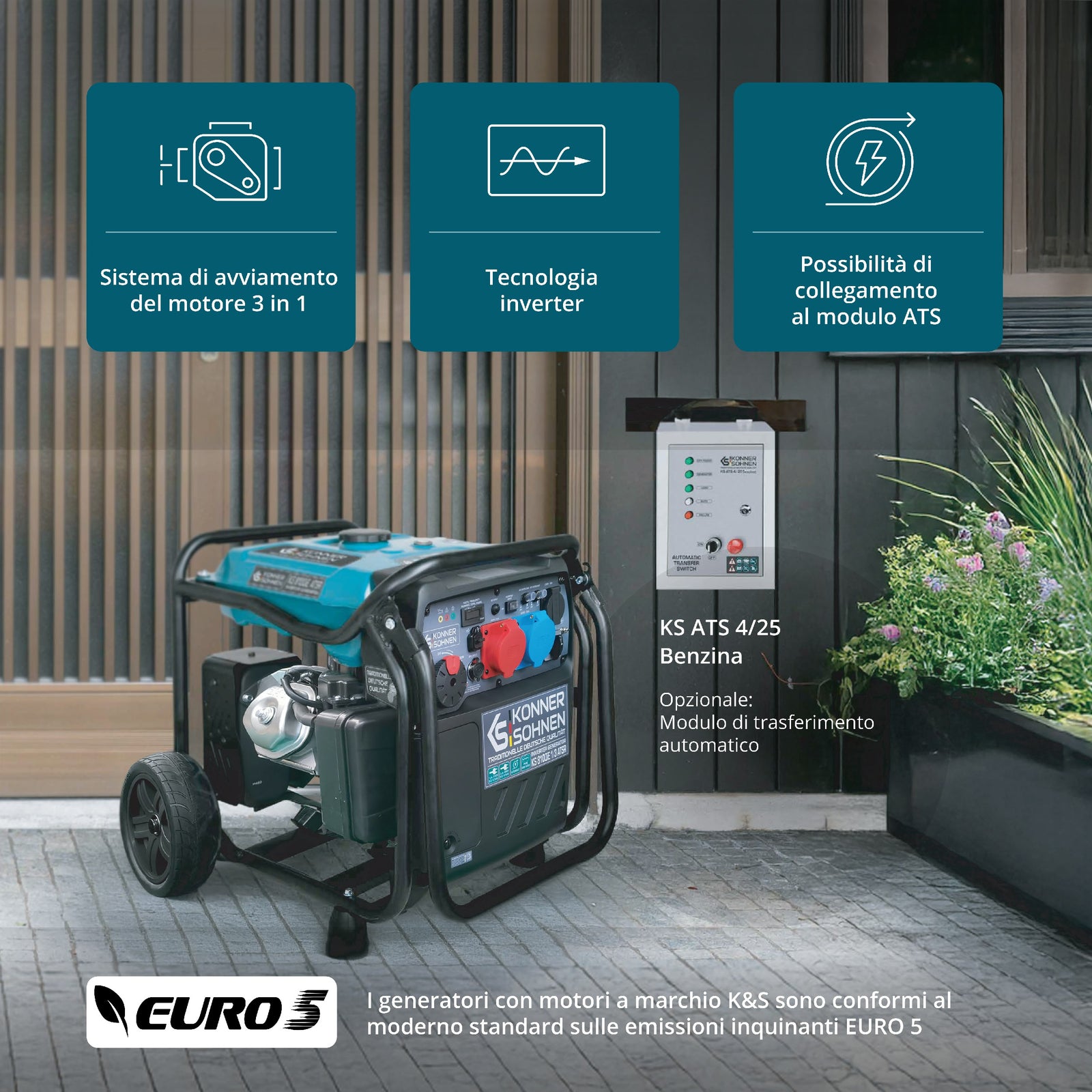 Générateur Inverter KS 8100iE 1/3 ATSR