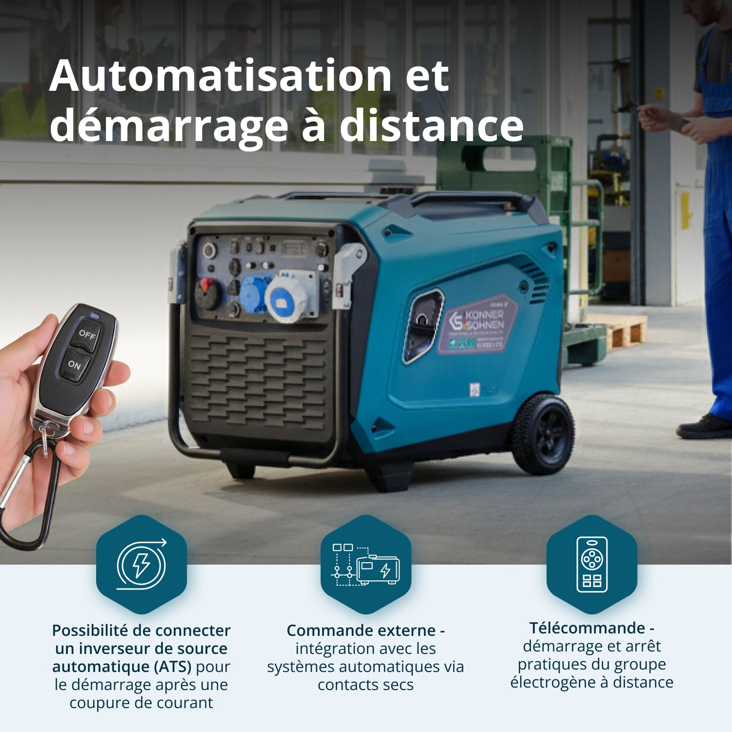 Invertorový generátor KS 9500iE S ATSR