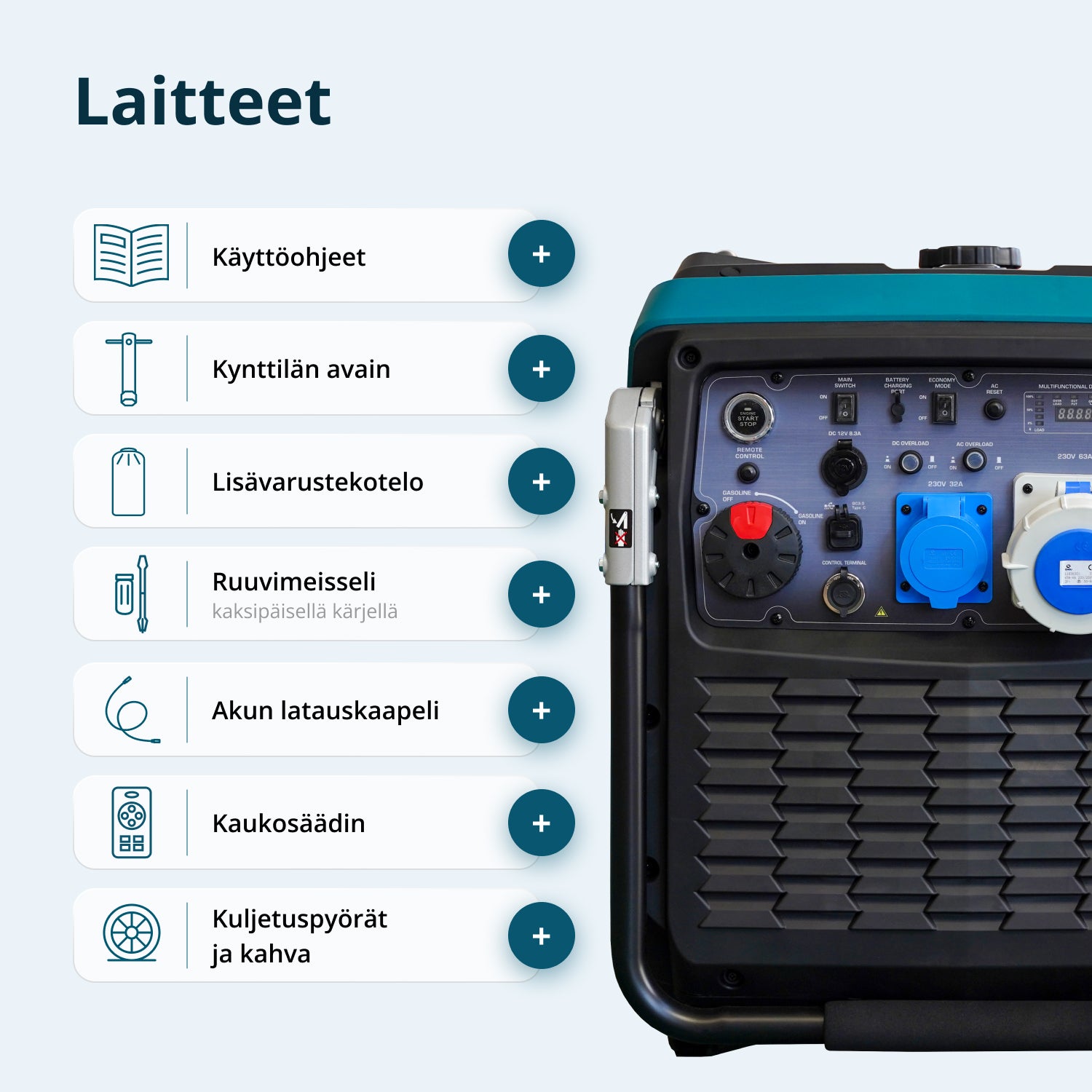 Inverterigeneraattori KS 9500iE S ATSR