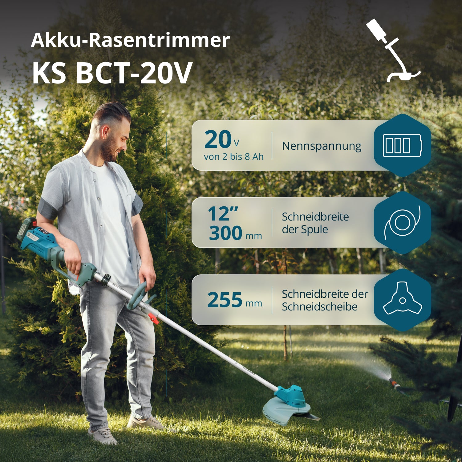 Akku-Rasentrimmer KS BCT-20V (B-Ware Hervorragend)
