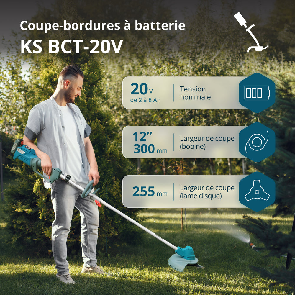 Kampanjpaket för gräsmatteskötsel KS 33LM-BCT20V-SET