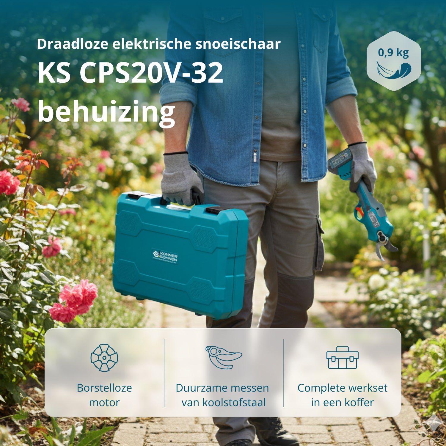 Snoerloze Elektrische Snoeischaar KS CPS20V-32 Case