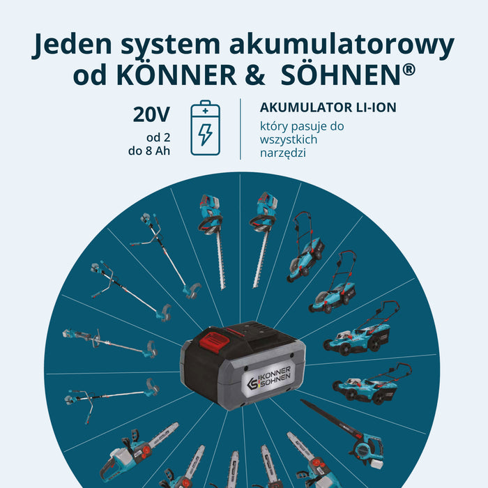 Bezprzewodowy sekator do żywopłotu KS HT-20V