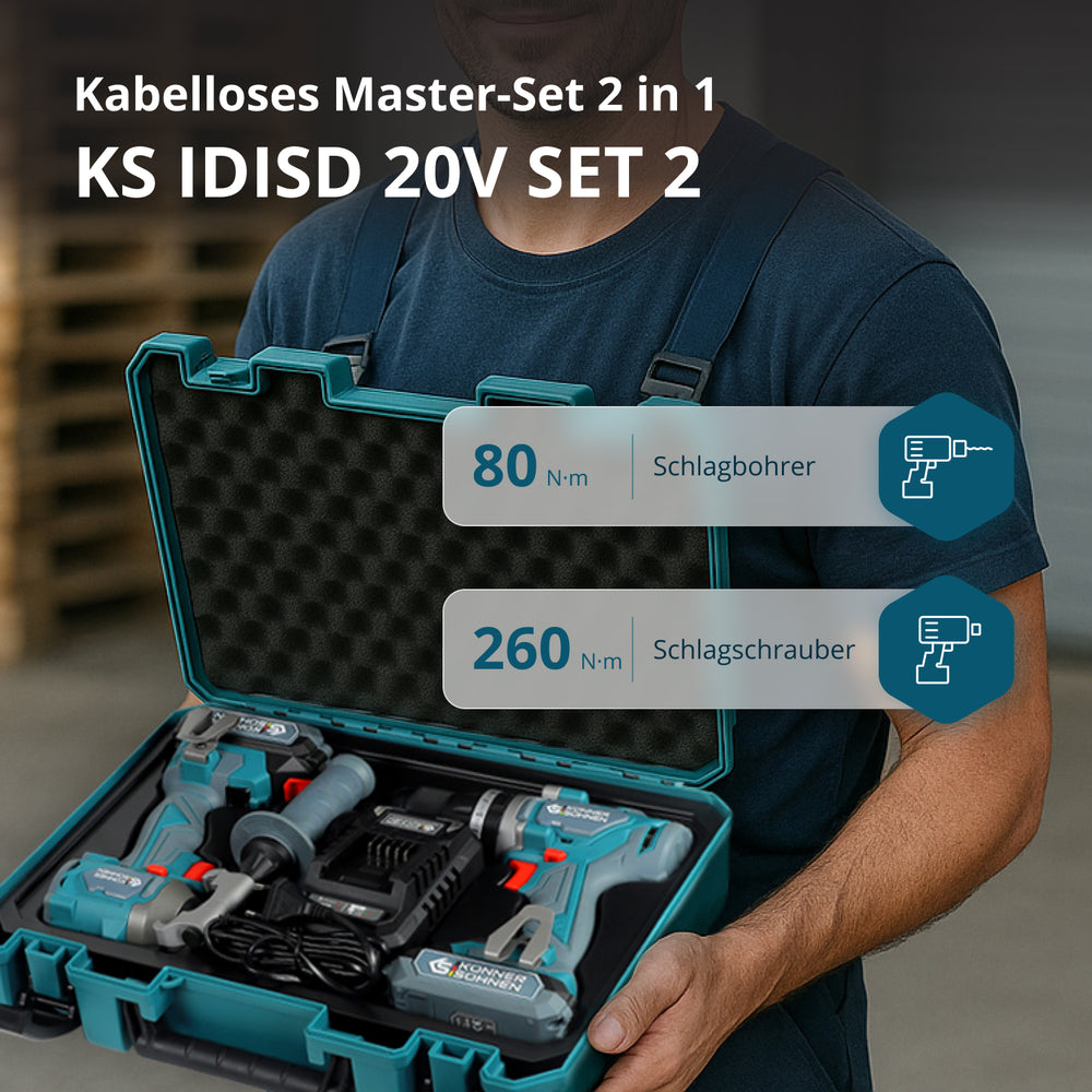 Kabelloses Master-Set 2in1 KS IDISD 20V SET 2 
