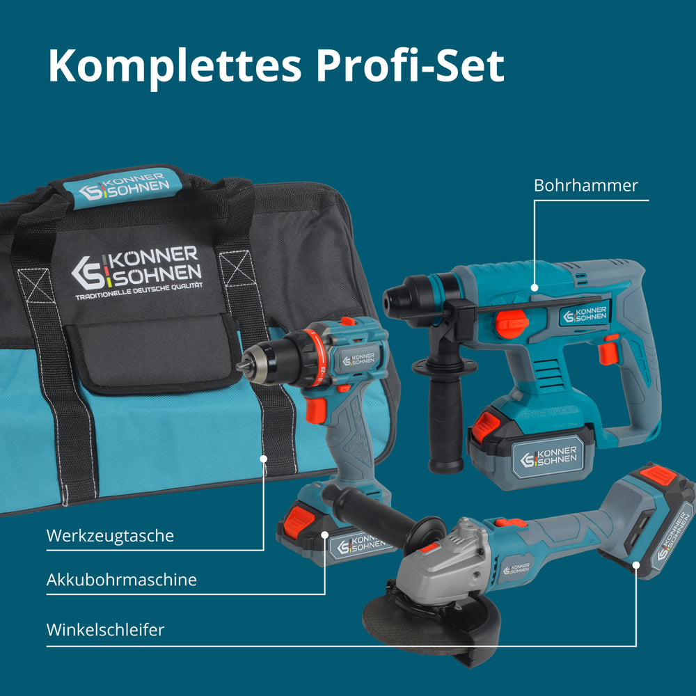 Drahtloses Meister-Set 3-in-1 KS RHAGD 20V SET 3 (B-Ware Hervorragend)