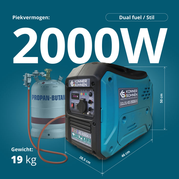 LPG/benzine invertergenerator KS 2000iG S