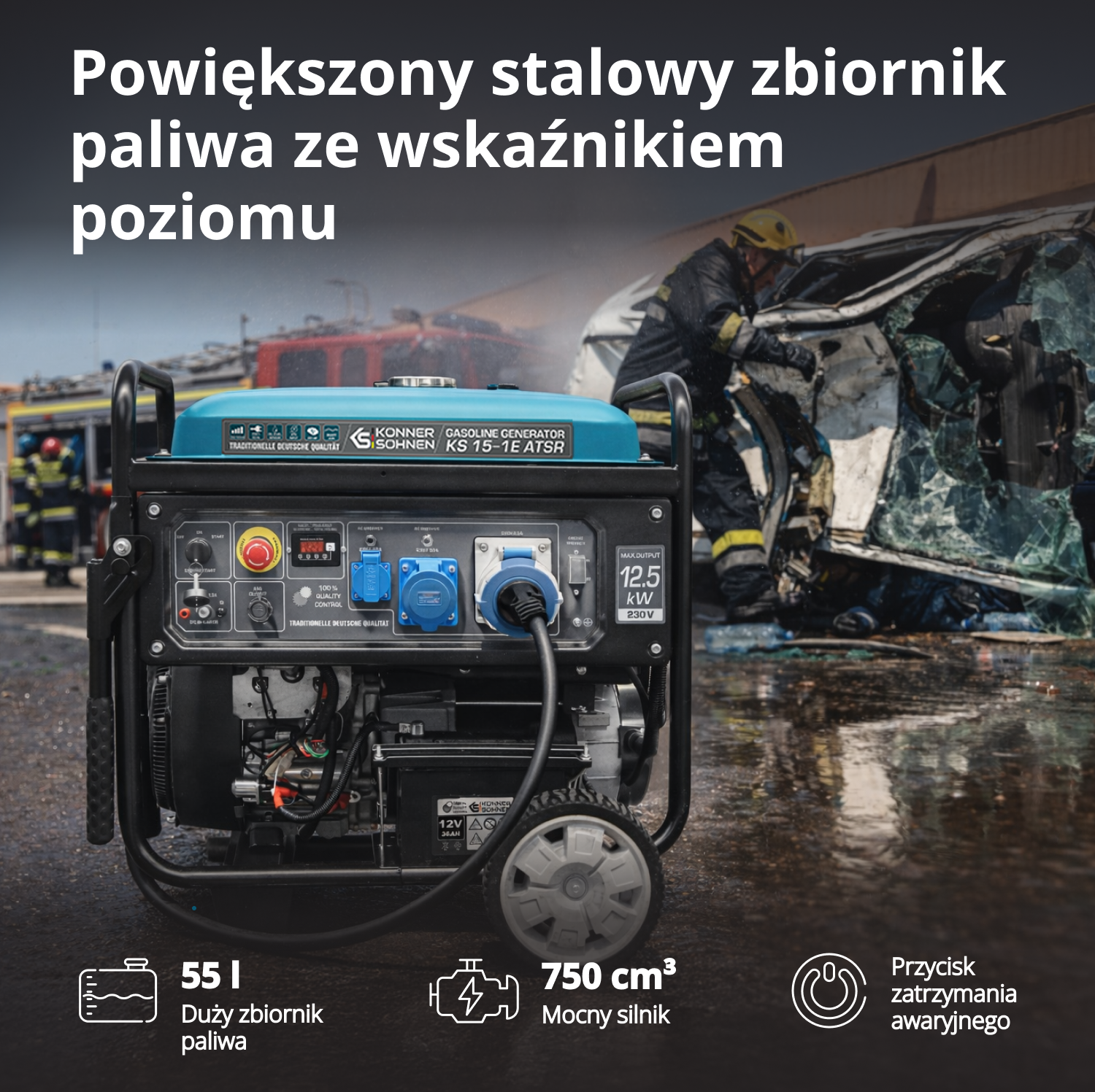Generator benzynowy „Könner & Söhnen” KS 15-1E ATSR